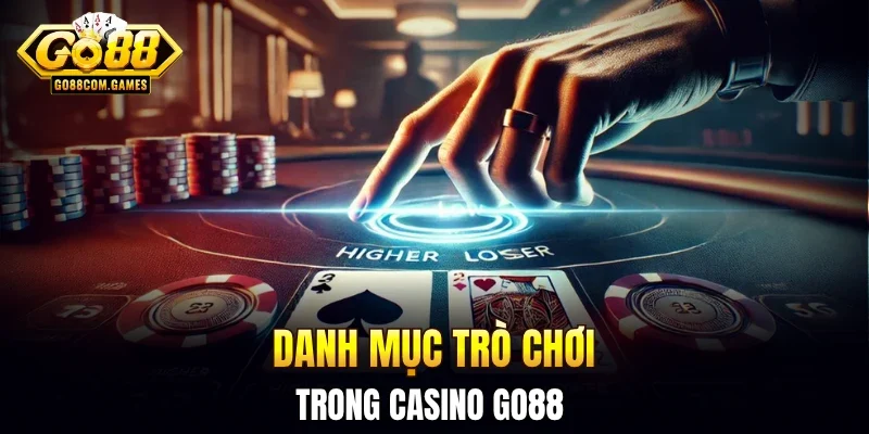 Danh mục trò chơi trong casino GO88